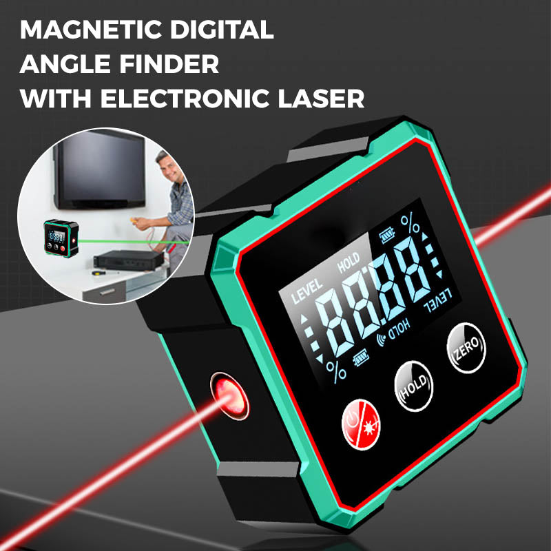 Digital Angle Finder with Laser in use