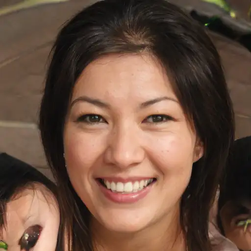 A happy customer showing her bright smile after using the product