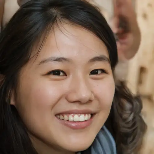 Close-up of a woman's smile with lip glaze