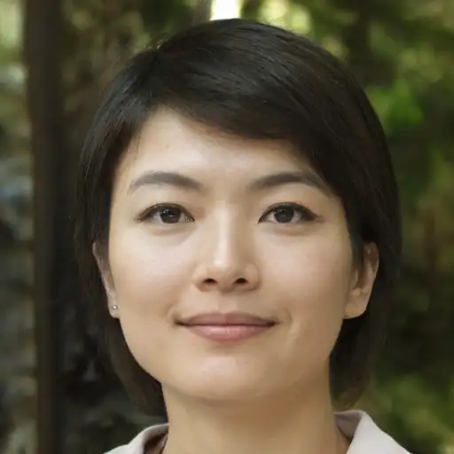A young woman in her 20s easily brushing her smooth hair.