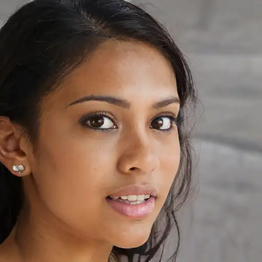 وجه عميلة سعيدة