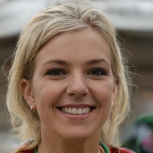 Satisfied female customer smiling