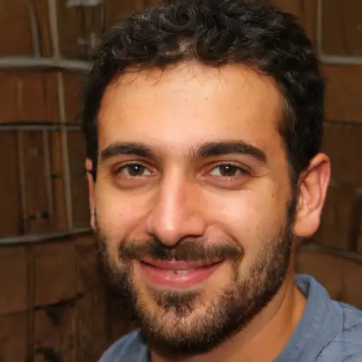Man with a happy expression