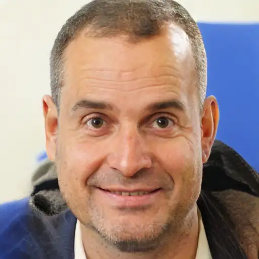 Satisfied male user portrait