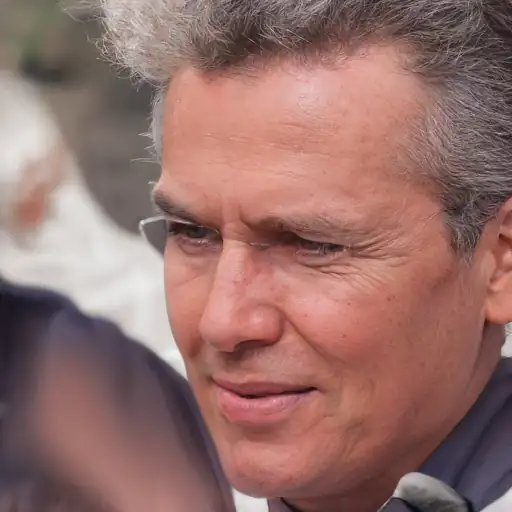 Man experiencing improved skin texture