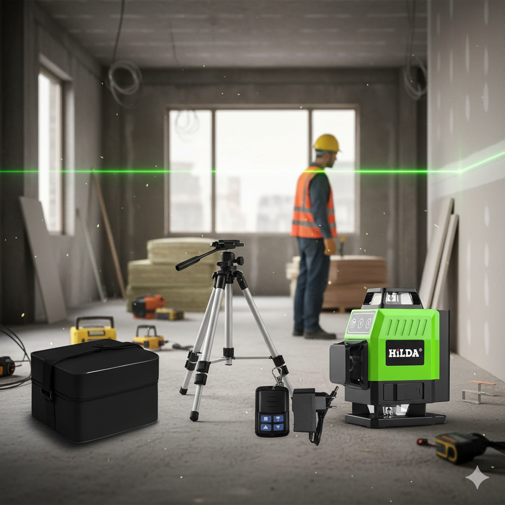 A scene depicting precision and alignment in construction work.