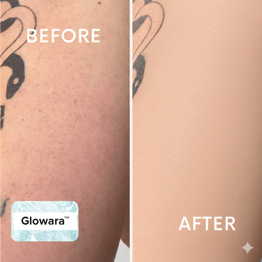 A serene spa setting showcasing the Glowara™ Moroccan Glow Ritual Set.