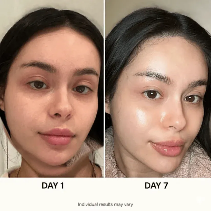 Emily P. holding the Anua Niacinamide Serum