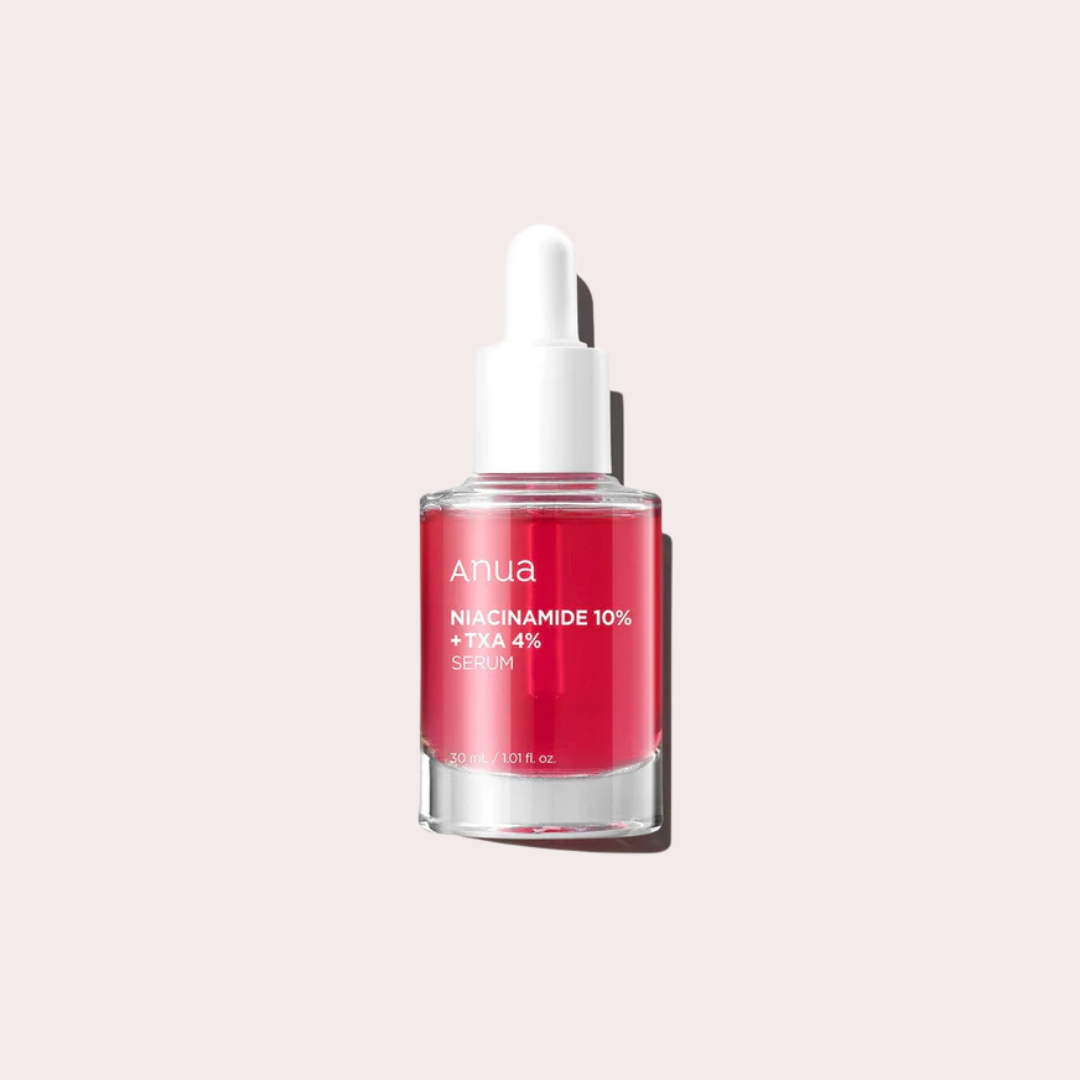 Applying serum and lotion