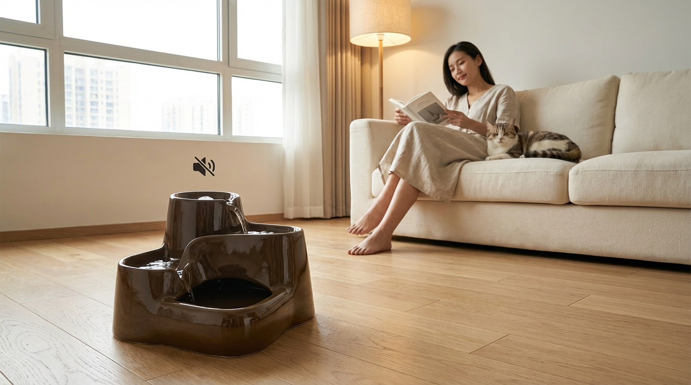 Design élégant de fontaine en céramique