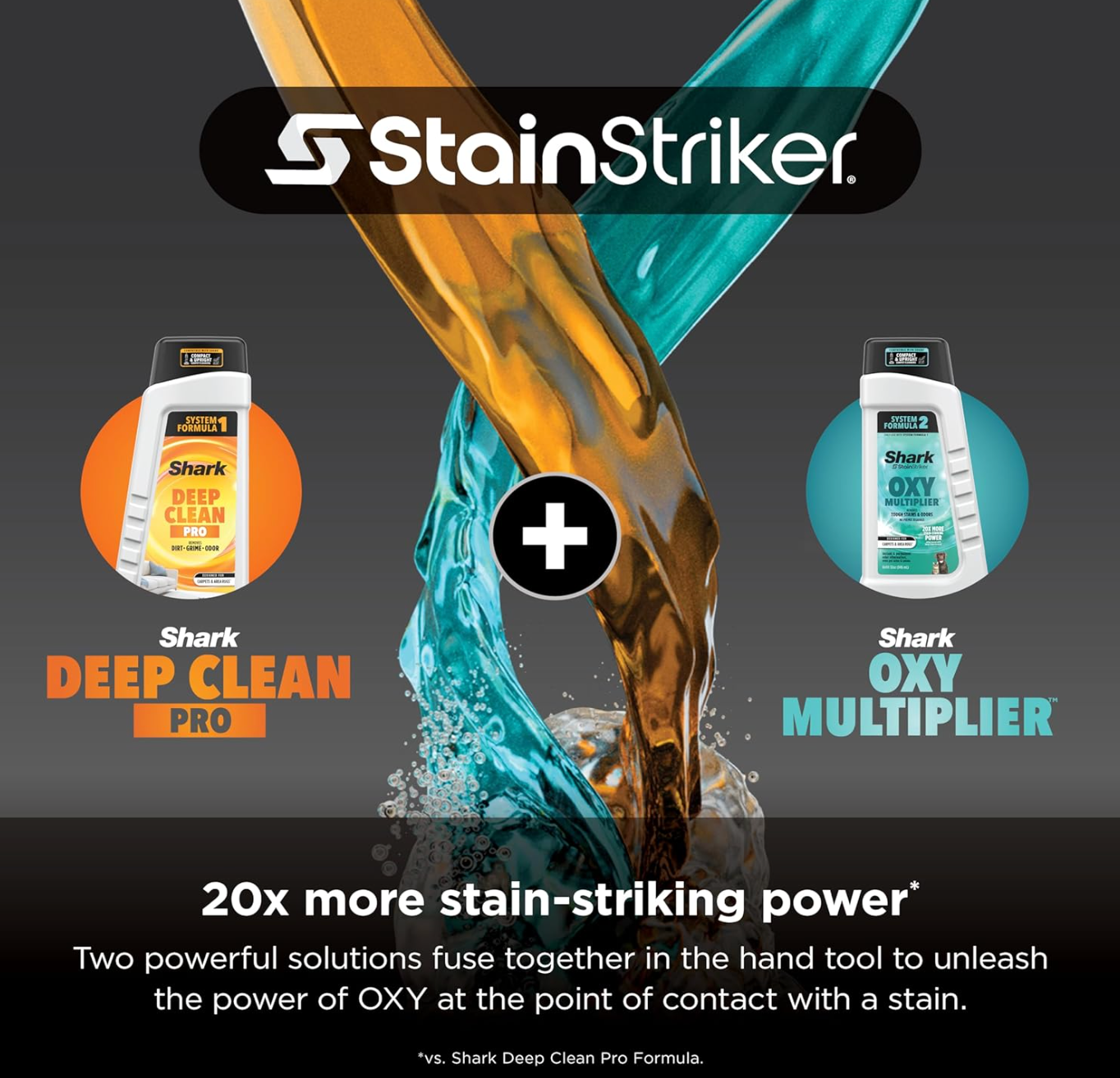 The Shark StainStriker being used on a sofa to remove pet stains.