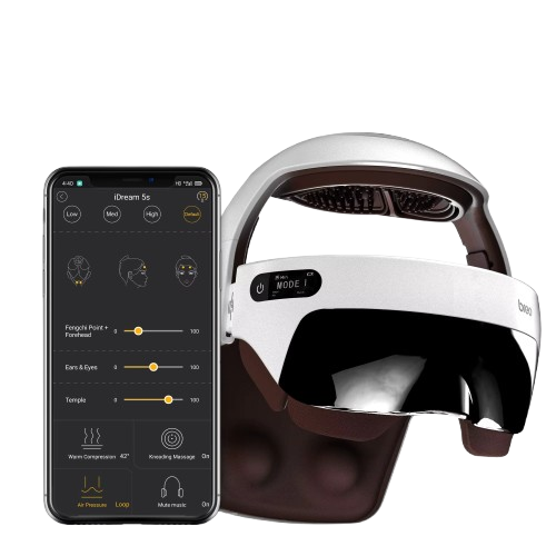 User customizing settings on the iDream 5S Massager app