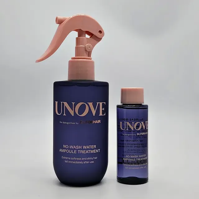 Lifestyle image showcasing Unove Hair Care Set in a serene bathroom setting
