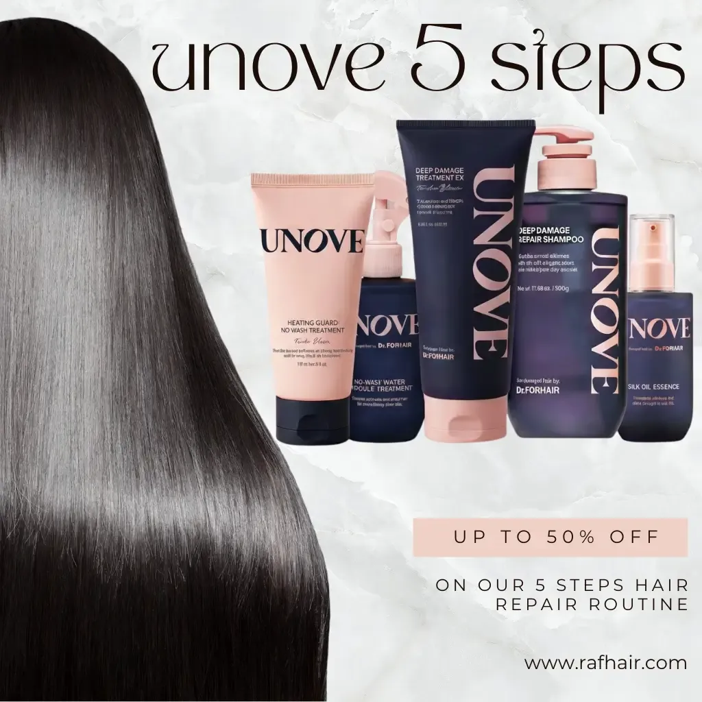 Unove Hair Care Set with various hair treatment products