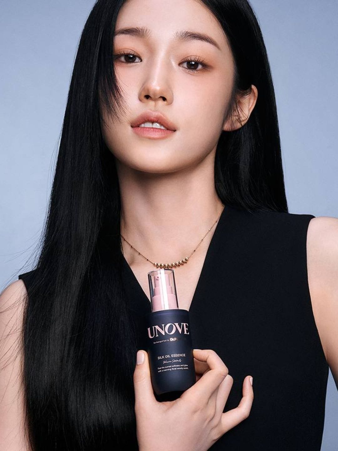 Woman enjoying a spa-like hair treatment at home