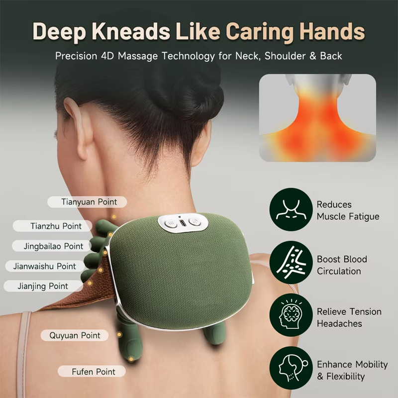 Neck and Shoulder Massager providing relaxation