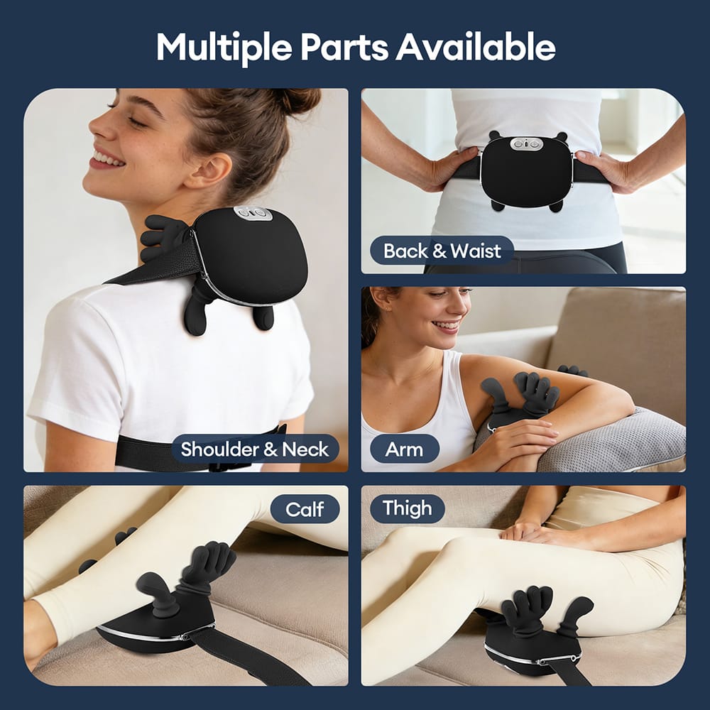 Close-up of massager in use