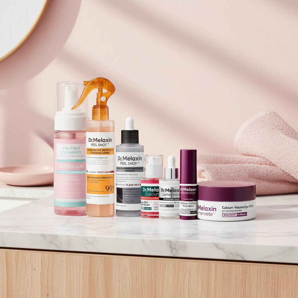 Image showcasing Dr. Melaxin Radiant Blowout Routine Set