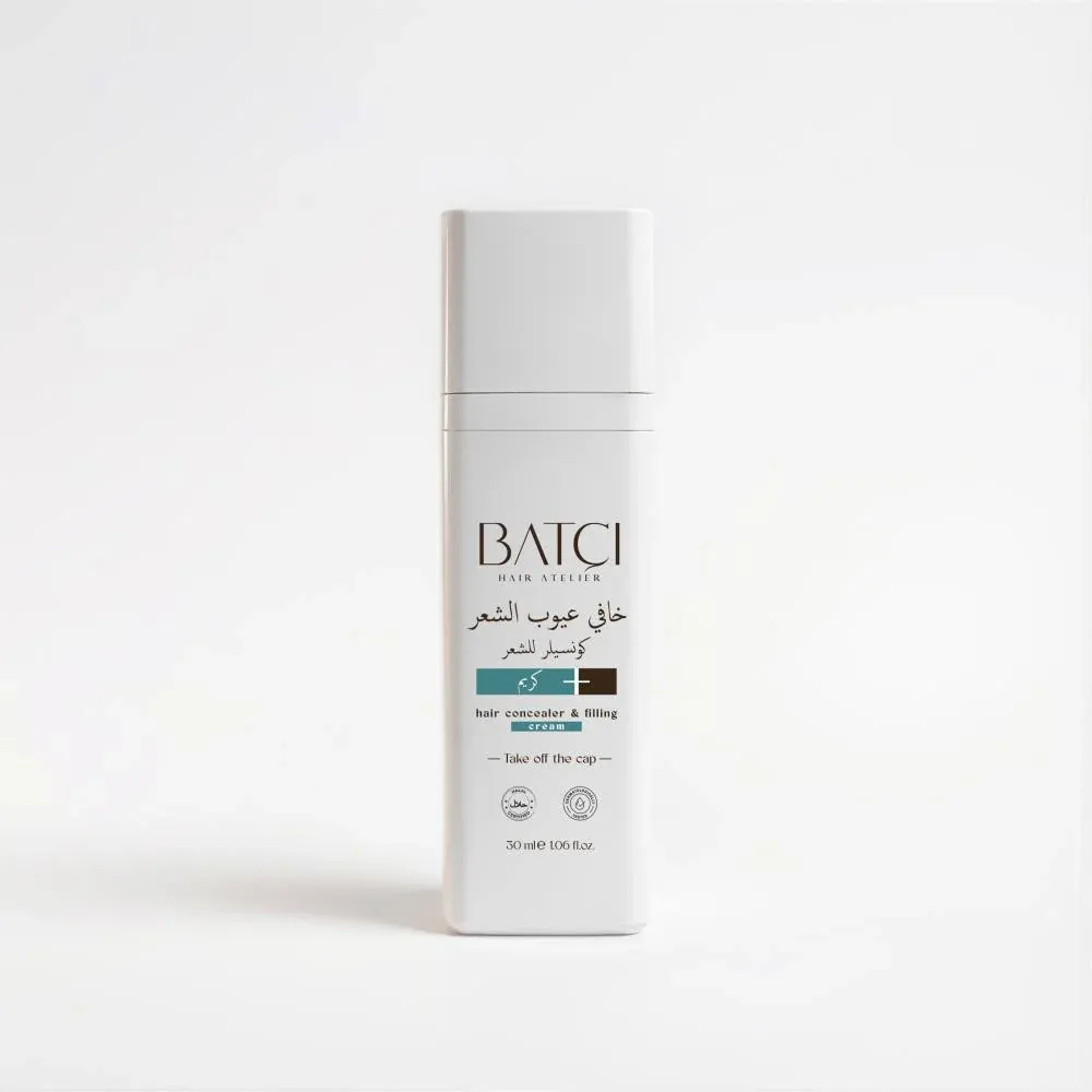 صورة توضيحية لمنتج BATCI Hair Concealer وهو يمنح الشعر كثافة طبيعية.