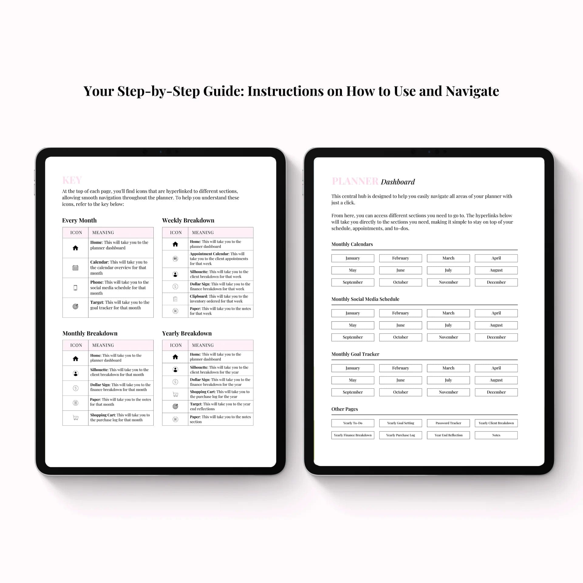 Client Appointment & Finance Planner showing organized schedule