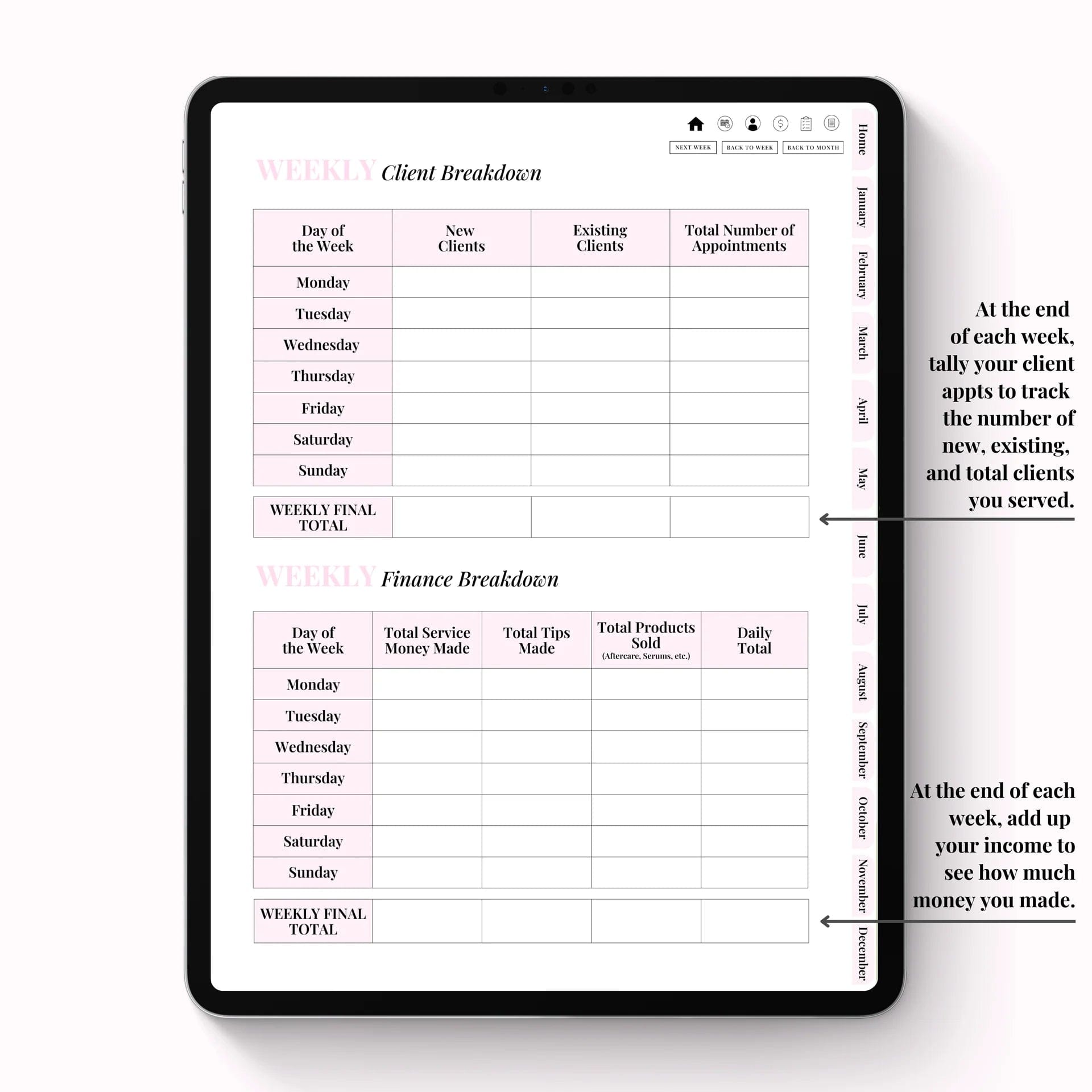 Client Appointment & Finance Planner
