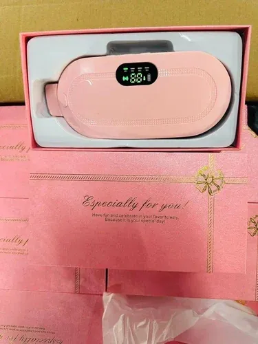 Woman using ProductX for menstrual relief