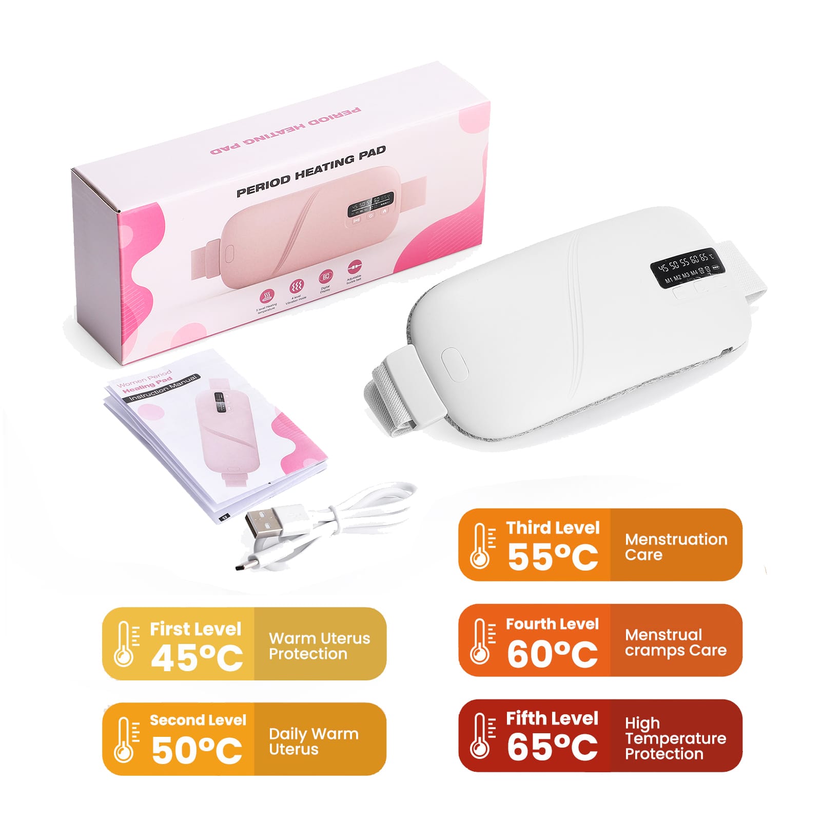 Multifunctional intelligent palace warmer belt