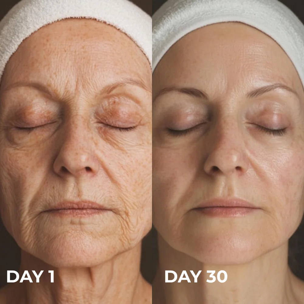 Close-up of the Cammora Care device in clean mode on a neck.