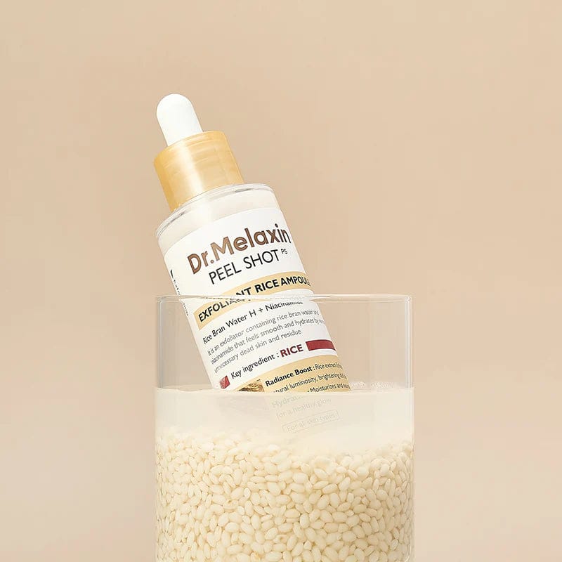 Dr.Melaxin Peel Shot Exfoliant Rice Ampoule bottle