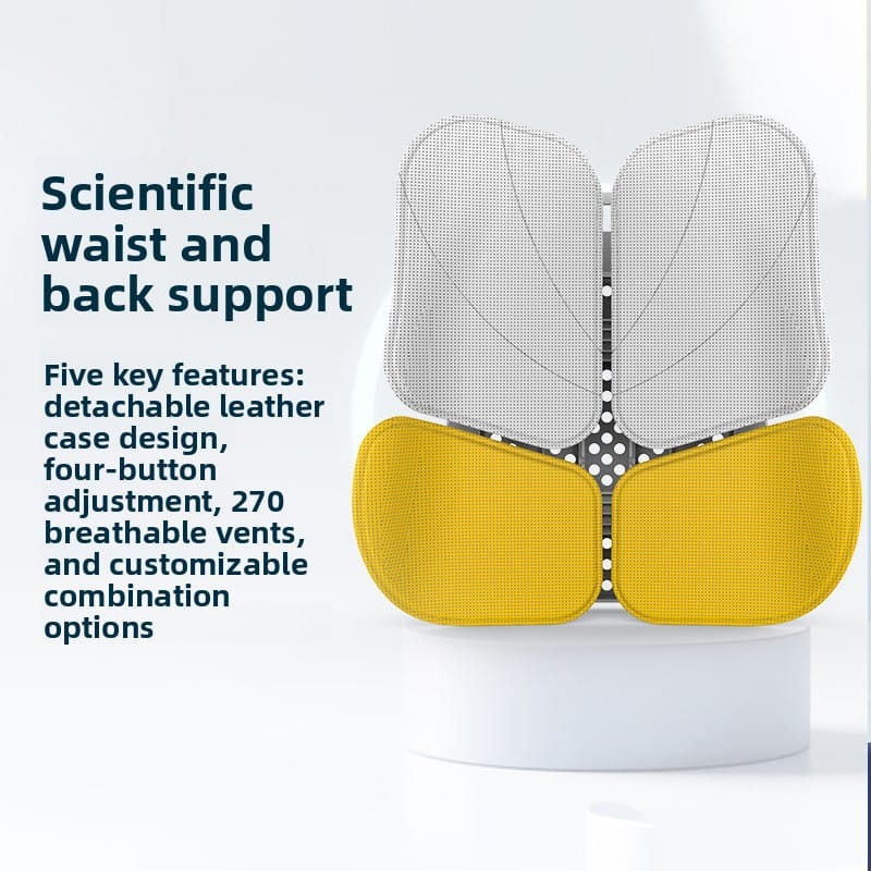 Ergonomic Lumbar Support Cushion with 3D Mesh and Memory Foam