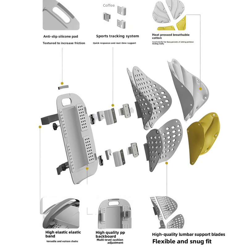 Ergonomic Lumbar Support Cushion with 3D Mesh and Memory Foam