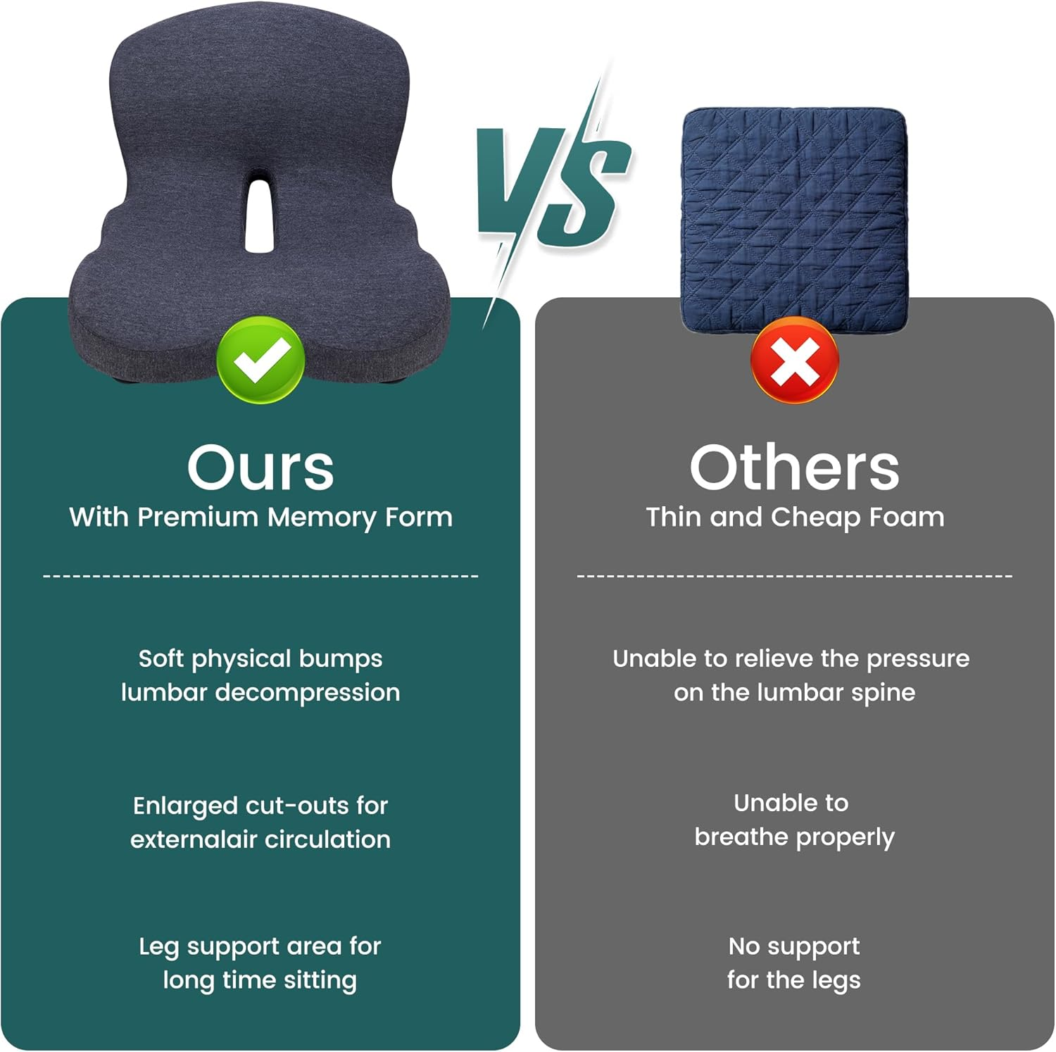 cushion promoting good posture