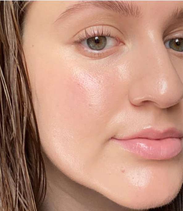 Radiant skin after using L'Oreal Revitalift Glass Skin Hydrogel Glow Mask