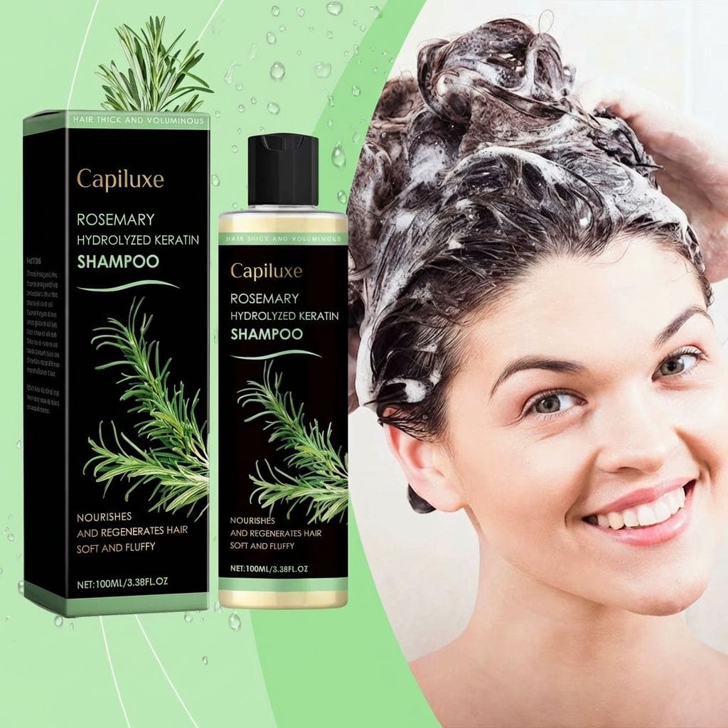 Illustration of hands massaging scalp