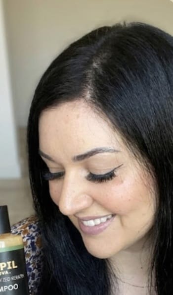 Healthy hair after rosemary shampoo