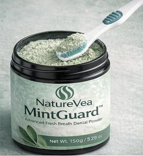 Applying powder to pet's toothbrush