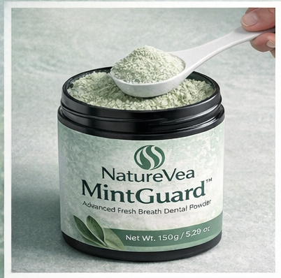 Pet enjoying dental care with NatureVea MintGuard