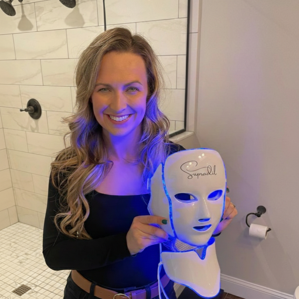 LED en microstroommasker voor huidverjonging