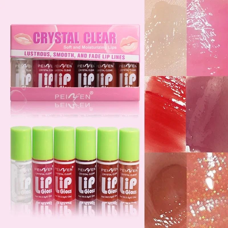 Swatches of vibrant lip glaze colors