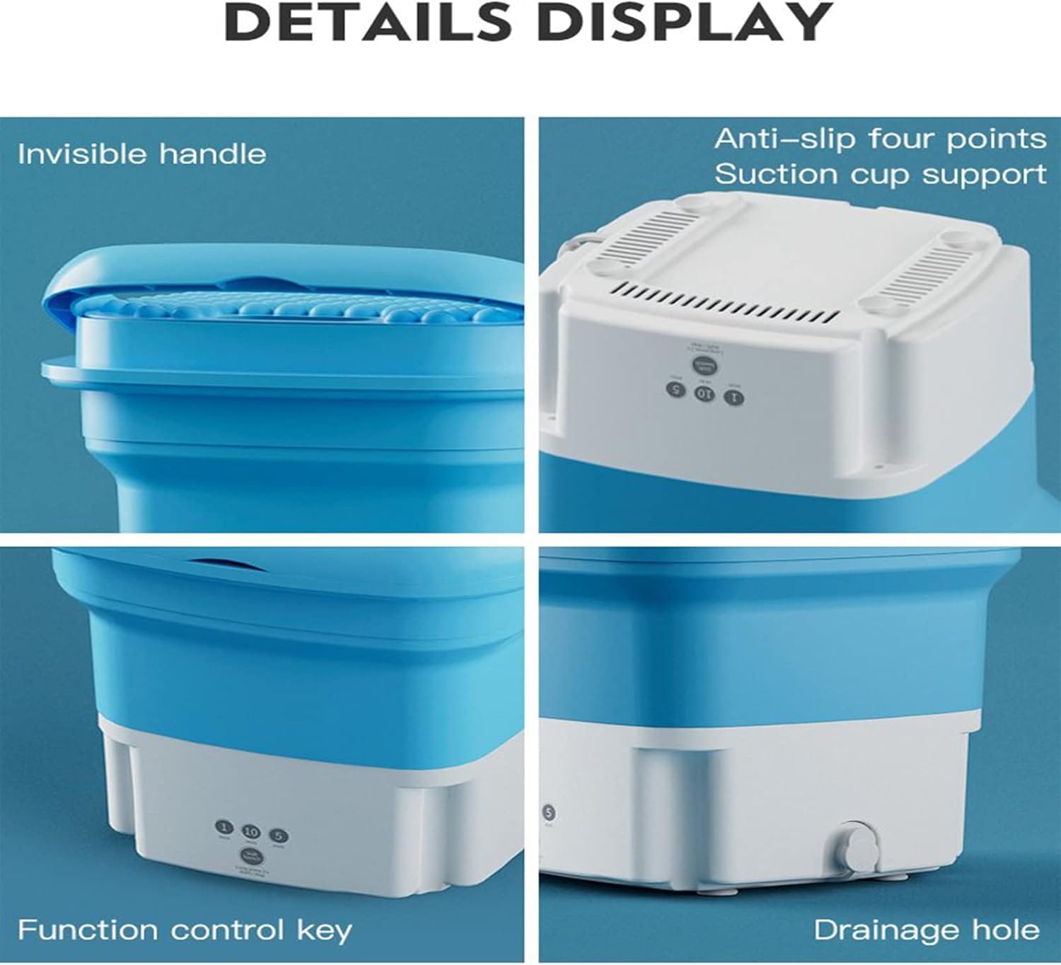 غسالة Ictog مدمجة تعمل بالبطارية