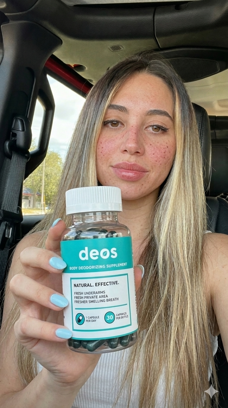 Flacone di capsule deodoranti interne per una freschezza duratura e naturale.