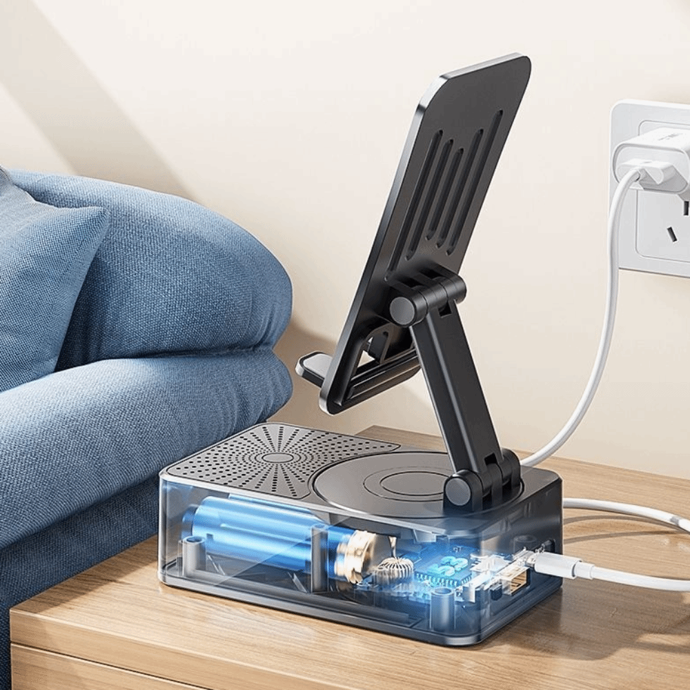 Non-slip phone holder with speaker