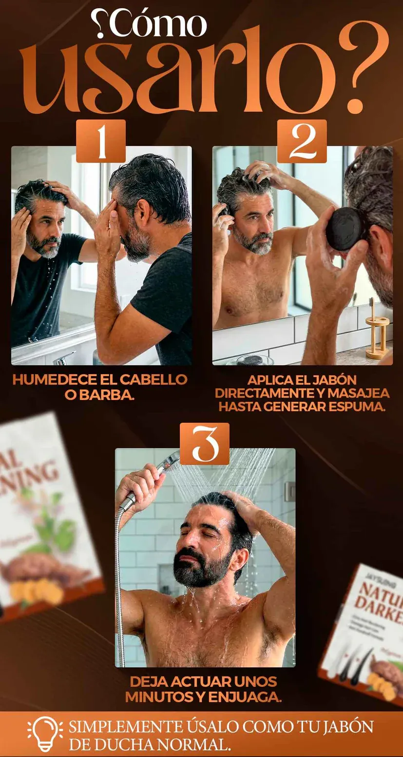 Persona aplicando producto capilar