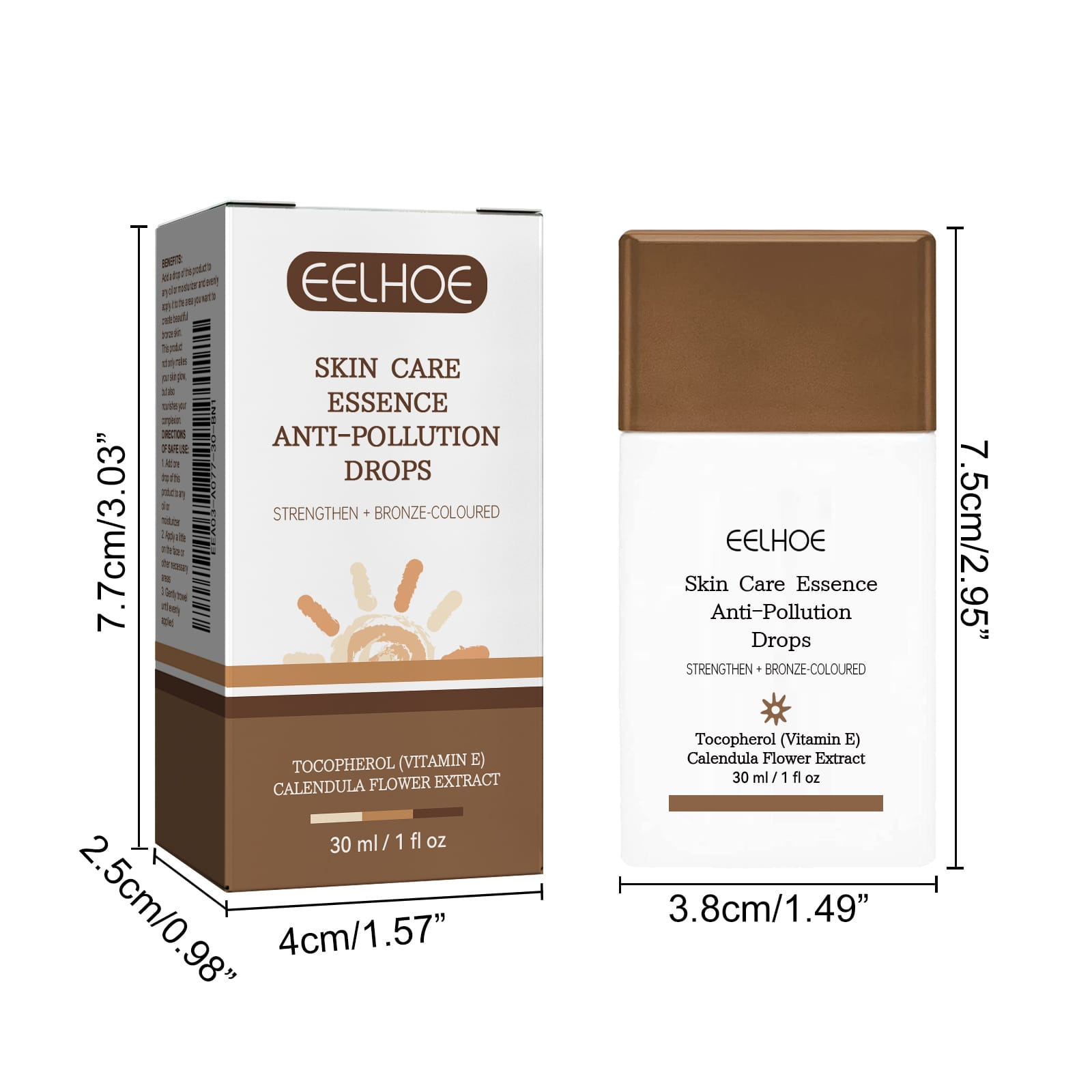 Fake Tan Peptide Serums Liquid Bronze Dark Self Tanning Serum Drops Summer Face Body Bronzing Essence Moisturizing Firming Skin