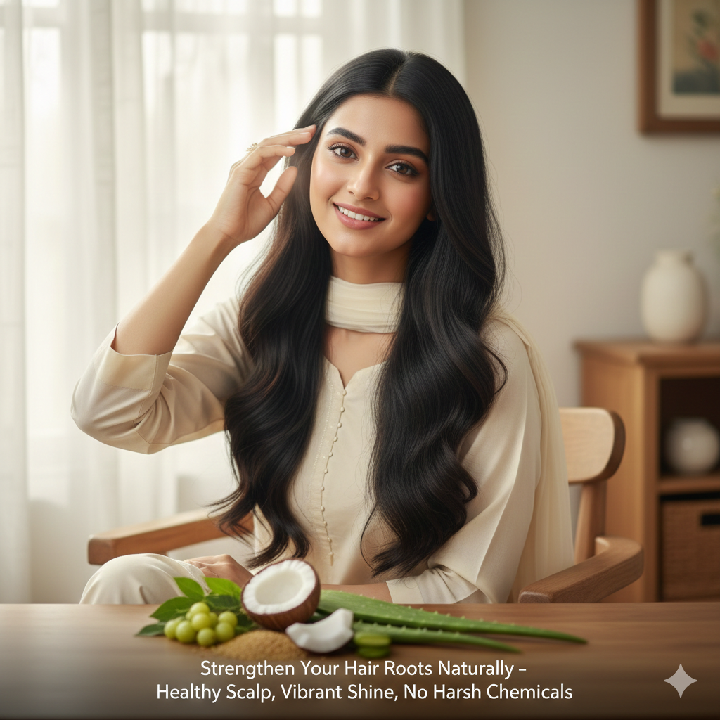 Image showing strong and healthy hair roots