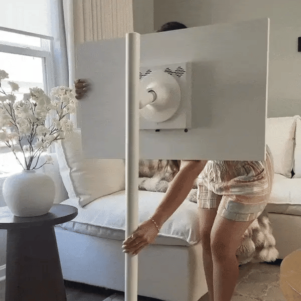 A sleek 4K screen displaying vibrant colors