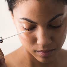 Woman with naturally beautiful, defined lashes