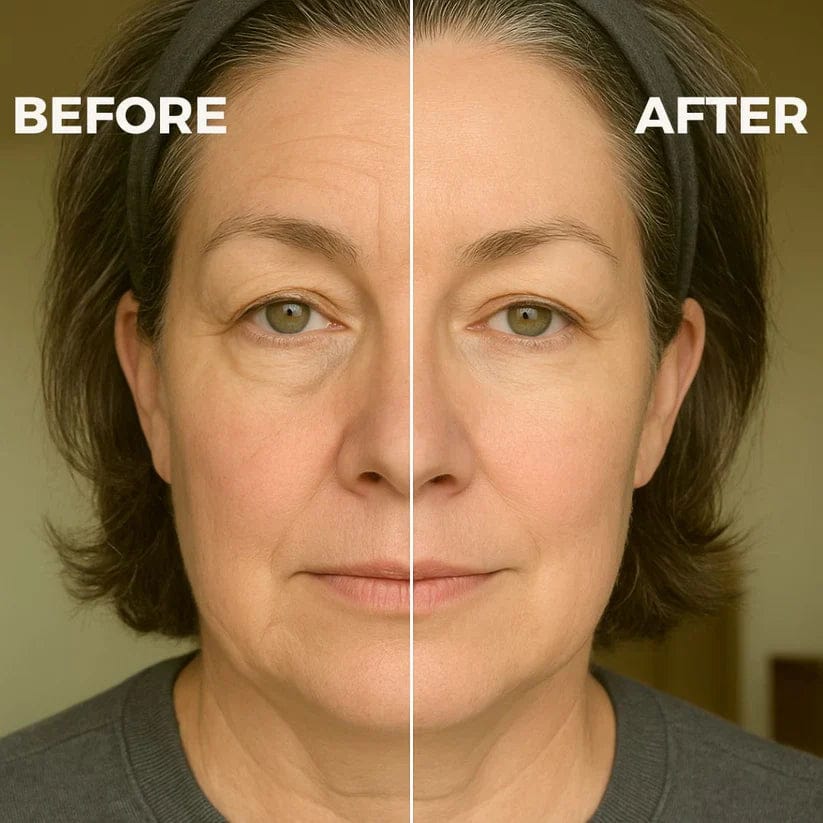 Skincare product being applied to the face, emphasizing absorption.