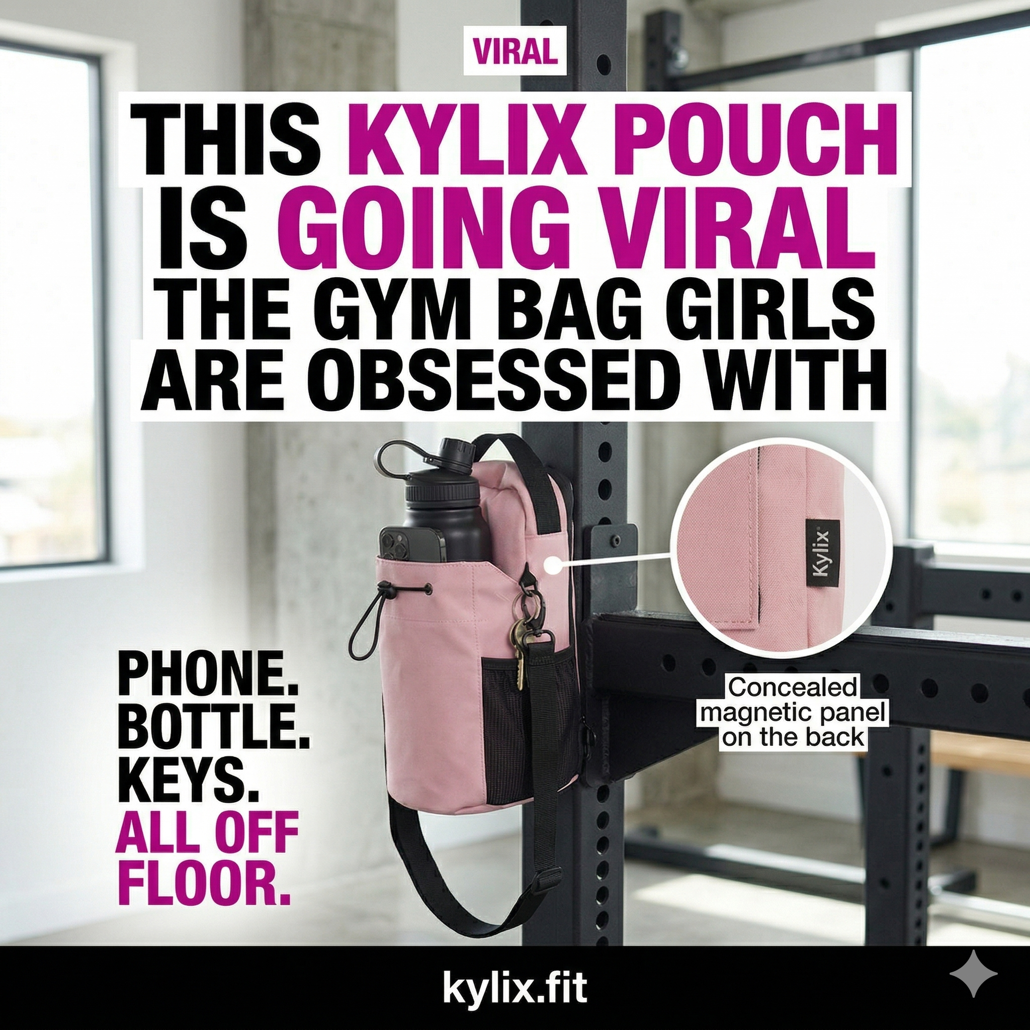 Seamless attachment of the magnetic holder to a reformer bar, keeping items secure.