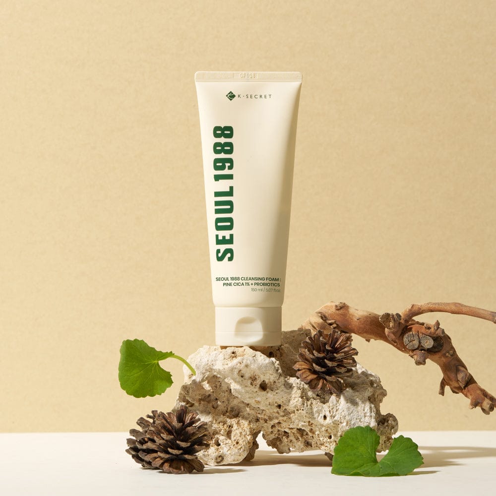SEOUL 1988 Cleansing Foam with Pine Cicate and Probiotics, gently purifying skin for a refreshing start.